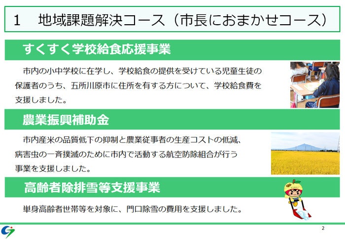 すくすく学校給食応援事業