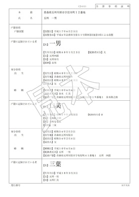 戸籍謄本１