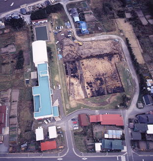 上空から見た発掘現場