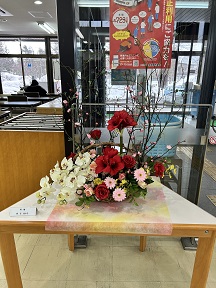 ロビーのお花